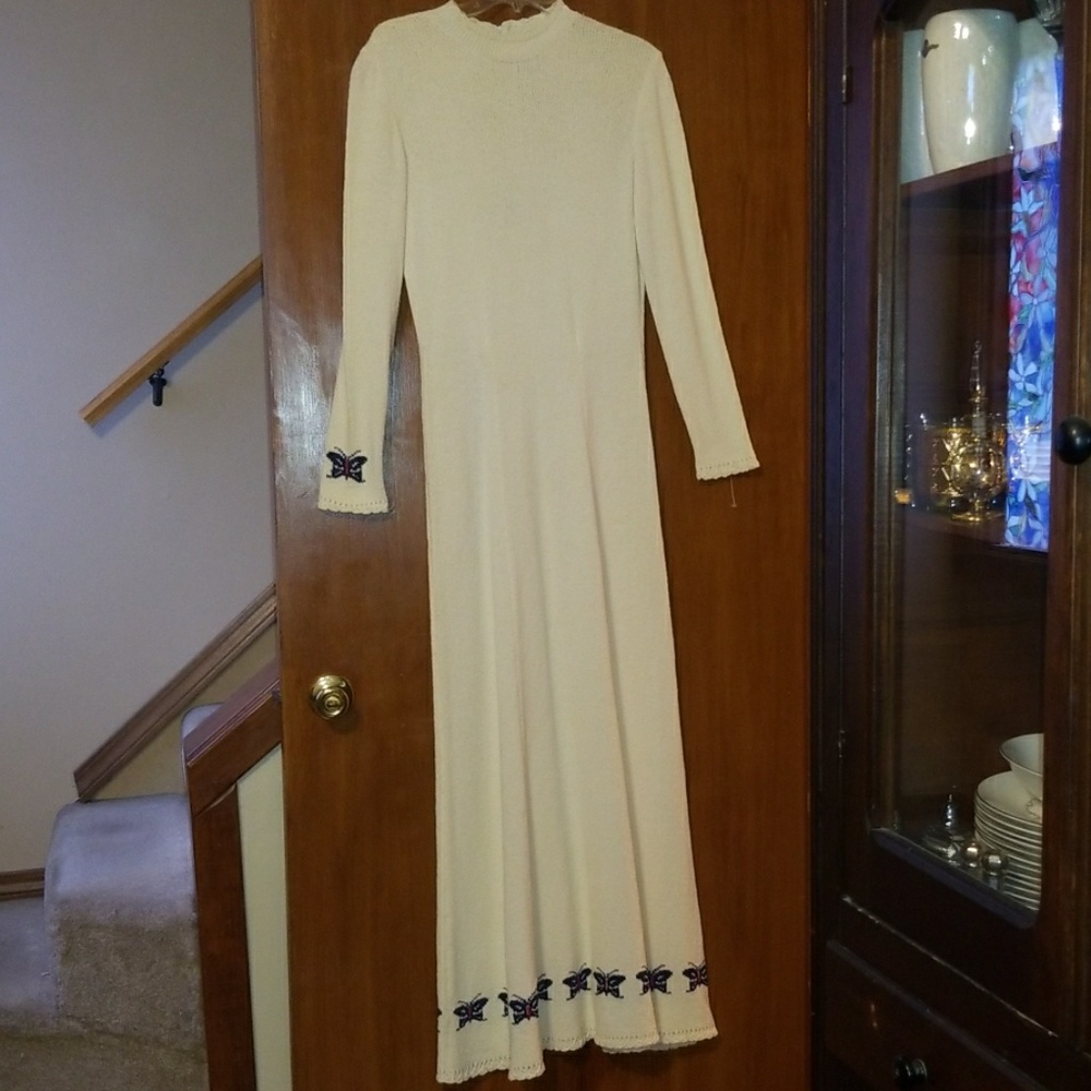 Vintage Picardo Knits 1970's Maxi Dress